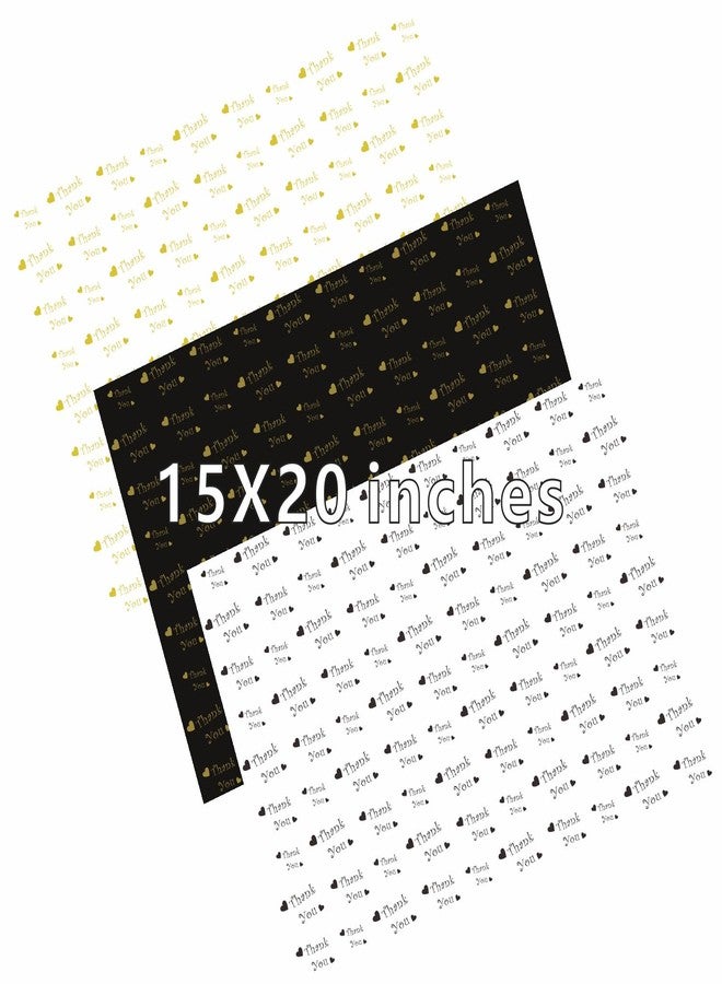 PMLAND 60 Sheets Thank You Tissue Paper 20 × 15 Inches – Premium Gift Wrapping & Packaging Paper, Acid-Free, Vibrant Colour, Tear-Resistant for Gift Bags, Boxes, Crafts & Party Décor - Image 2